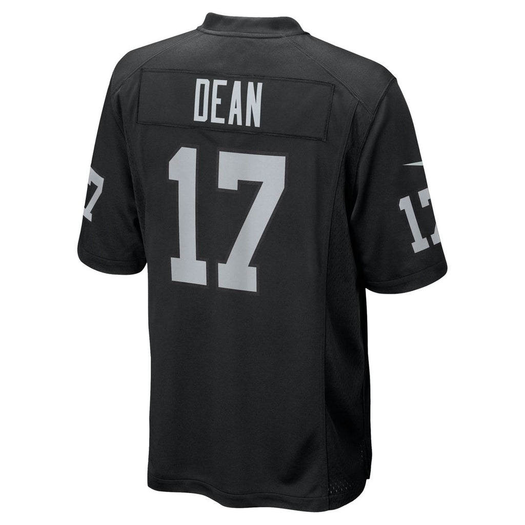 Men's Las Vegas Raiders Nakobe Dean Nike  Black Team Game Jersey