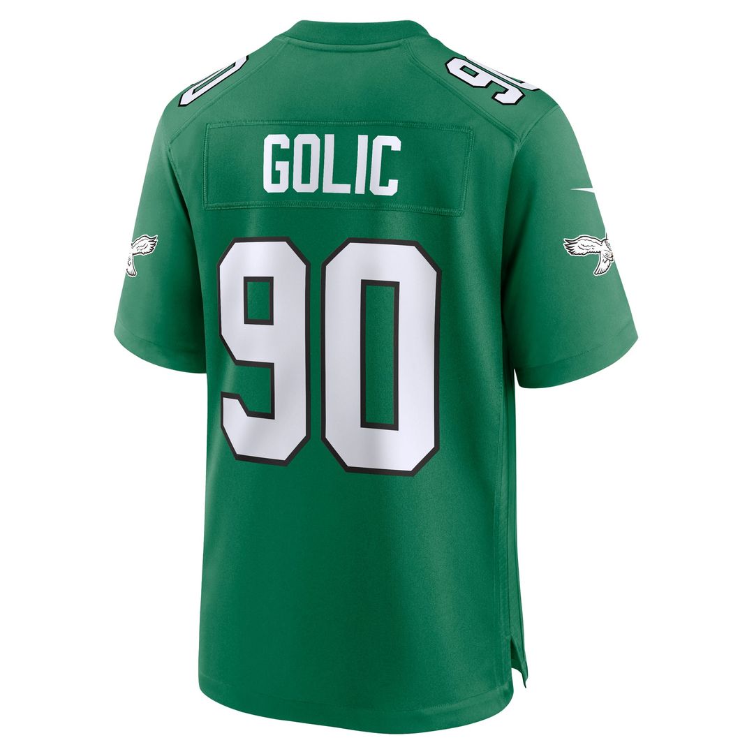 Men's Philadelphia Eagles Mike Golic Nike Kelly Green Retired Player Alternate Game Jersey