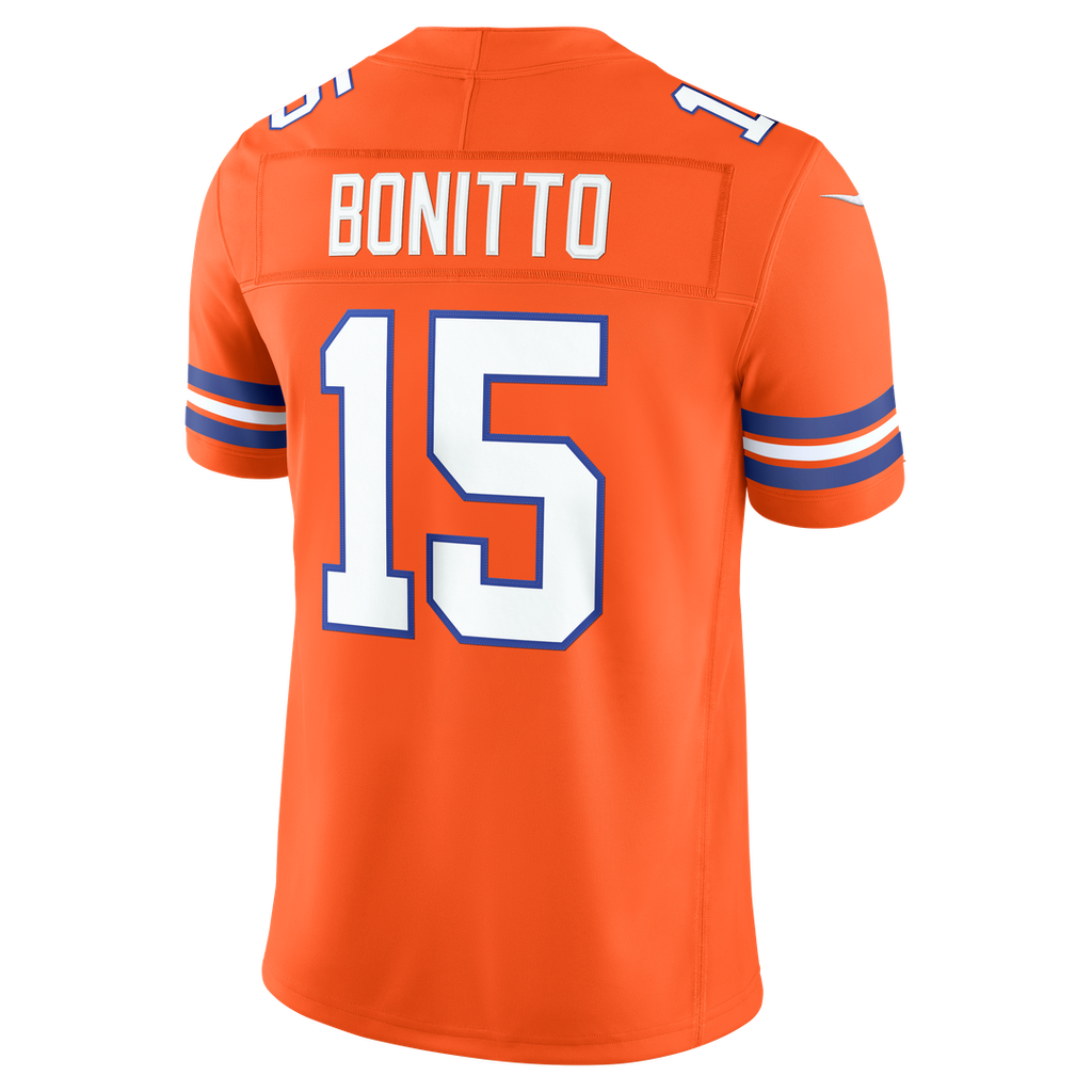 Men's Denver Broncos Nik Bonitto Nike Orange Alternate Mile High Collection 1977 Throwback Vapor F.U.S.E. Stitched Limited Jersey