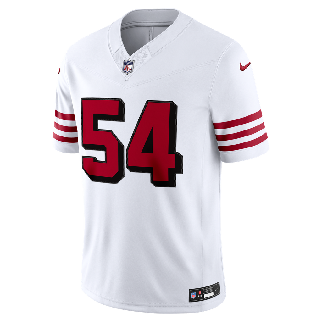Men's San Francisco 49ers Fred Warner Nike White Alternate Vapor F.U.S.E. Stitched Limited Jersey