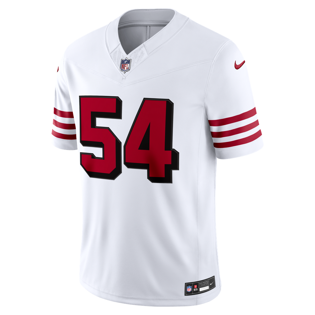 Men's San Francisco 49ers Fred Warner Nike White Alternate Vapor F.U.S.E. Stitched Limited Jersey