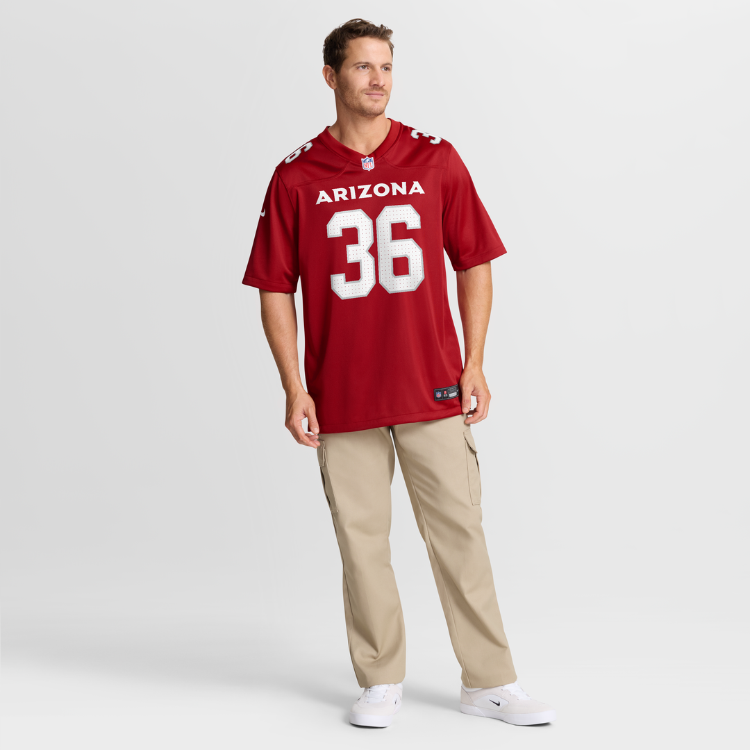 Men's Arizona Cardinals Kitan Crawford Nike  Cardinal Team Game Jersey