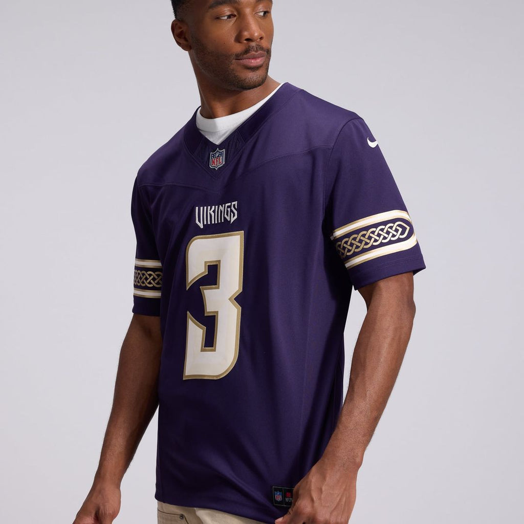 Men's Minnesota Vikings Jordan Addison Nike Purple 2026 Rivalries Collection Stitched Limited Jersey