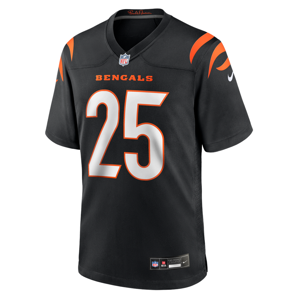Men's Cincinnati Bengals Tahj Brooks Nike  Black Team Game Jersey