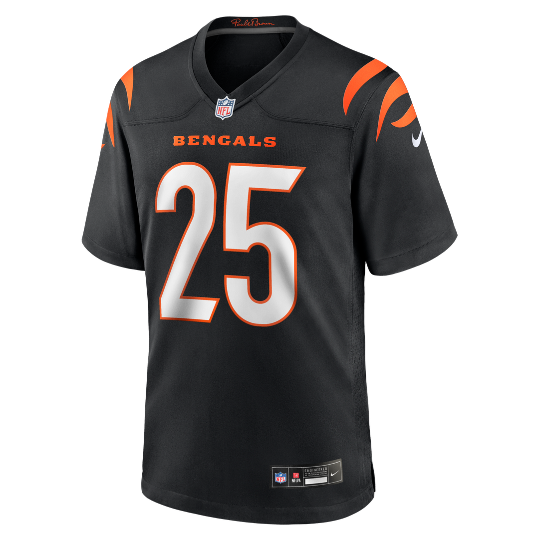 Men's Cincinnati Bengals Tahj Brooks Nike  Black Team Game Jersey