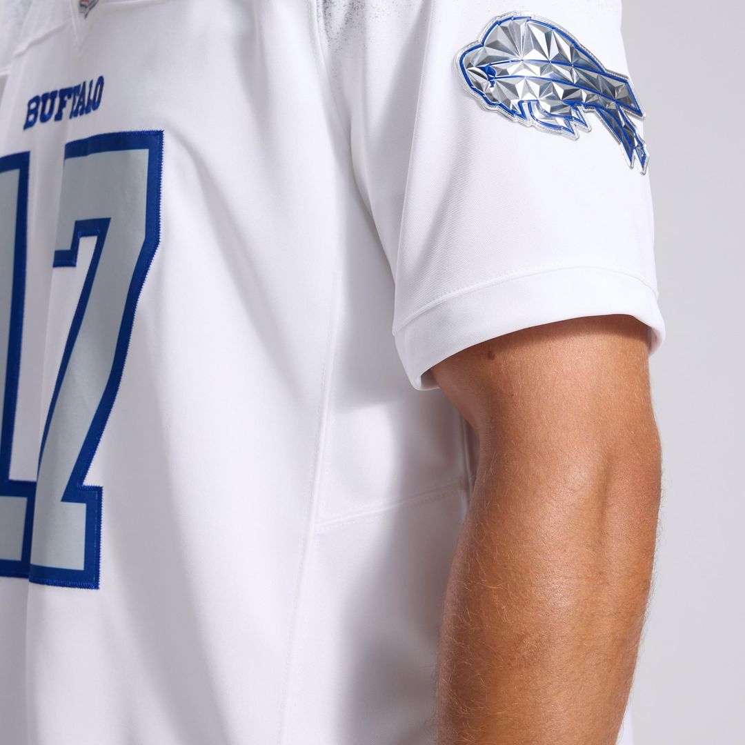 Men's Buffalo Bills Josh Allen Nike White Rivalries Collection Stitched Limited Jersey