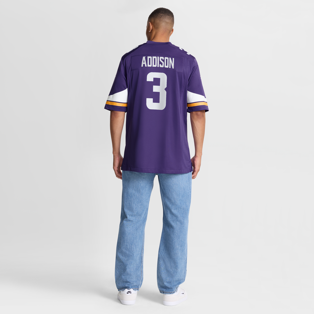 Men's Minnesota Vikings Jordan Addison Nike Purple  Game Jersey