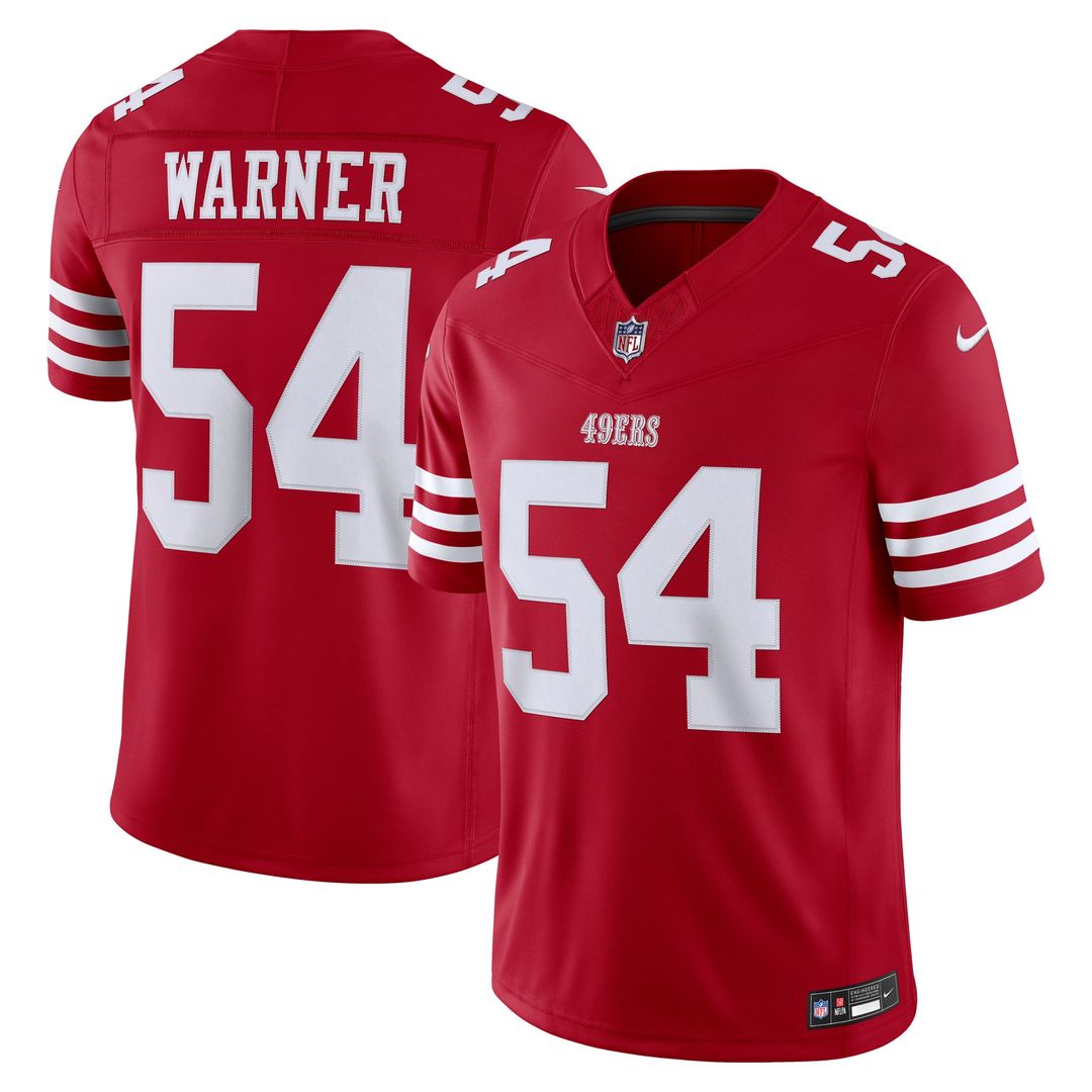 Men's San Francisco 49ers Fred Warner Nike White Alternate Vapor F.U.S.E. Stitched Limited Jersey