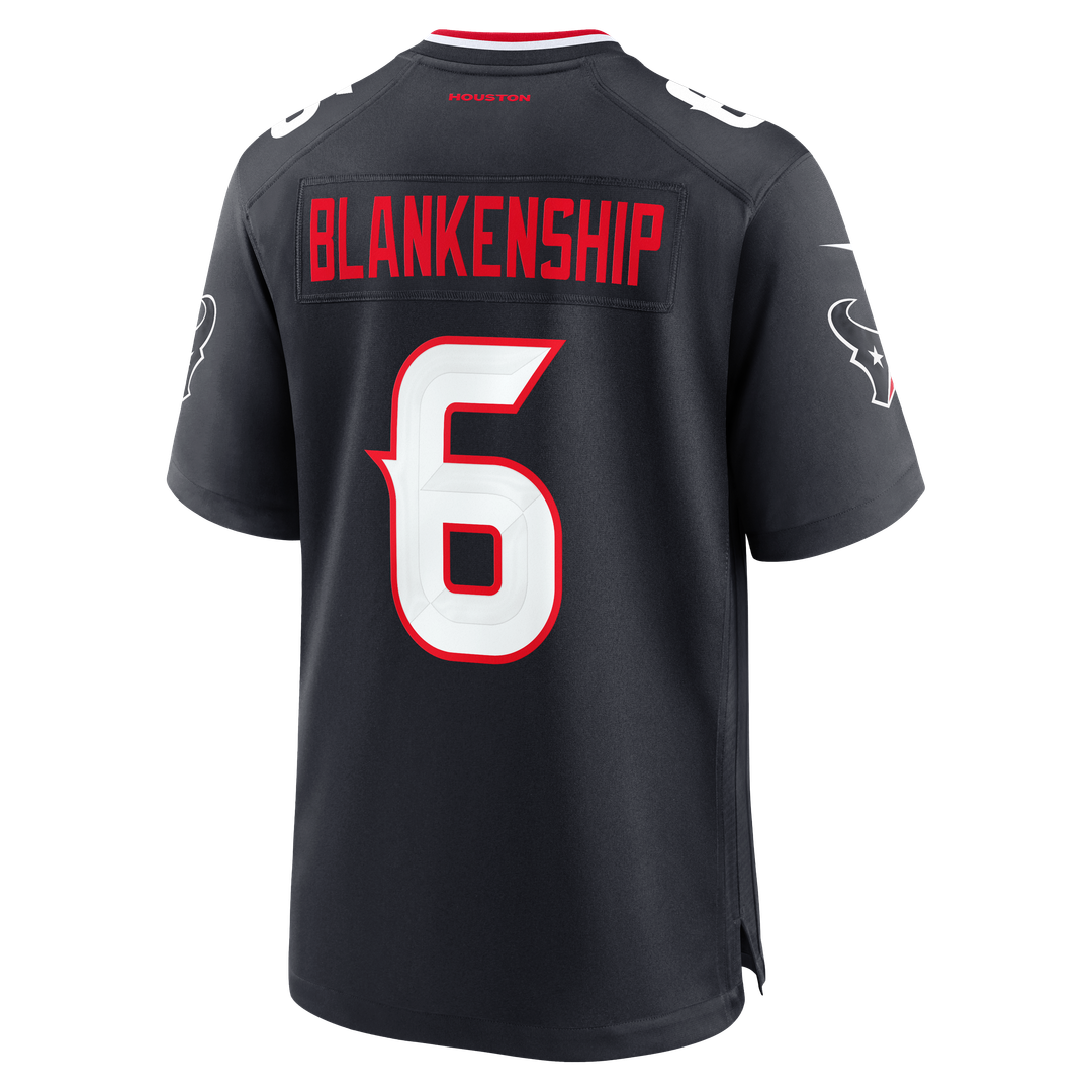 Men's Houston Texans Reed Blankenship Nike  Navy Team Game Jersey