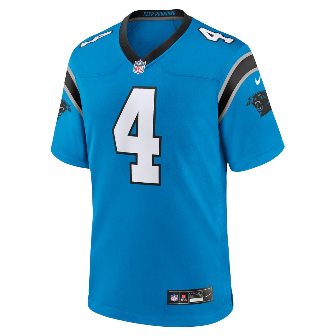 Men's Carolina Panthers Tetairoa McMillan Nike Black Team Game Jersey