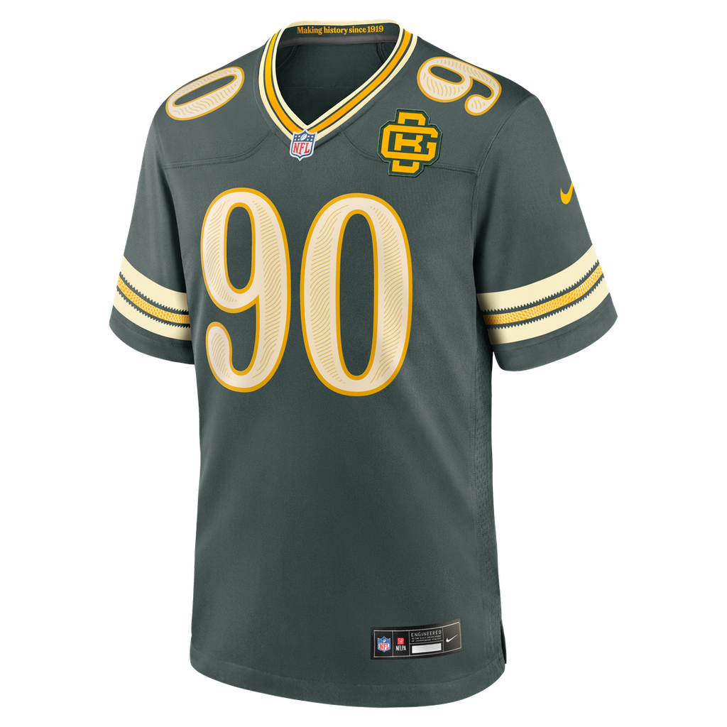 Men's Green Bay Packers Lukas Van Ness Nike Green 2026 Rivalries Collection Game Jersey