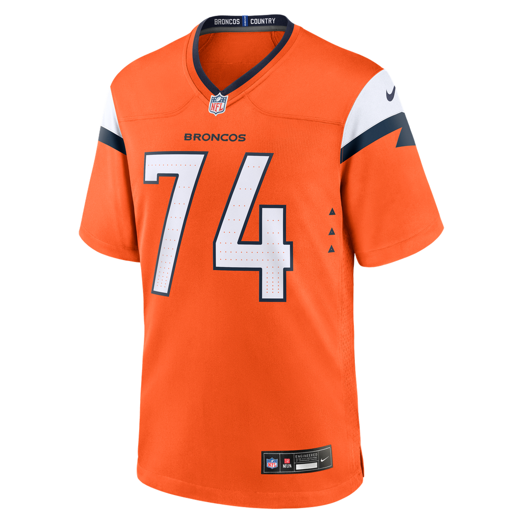 Men's Denver Broncos Ben Powers Nike  Orange Team Game Jersey