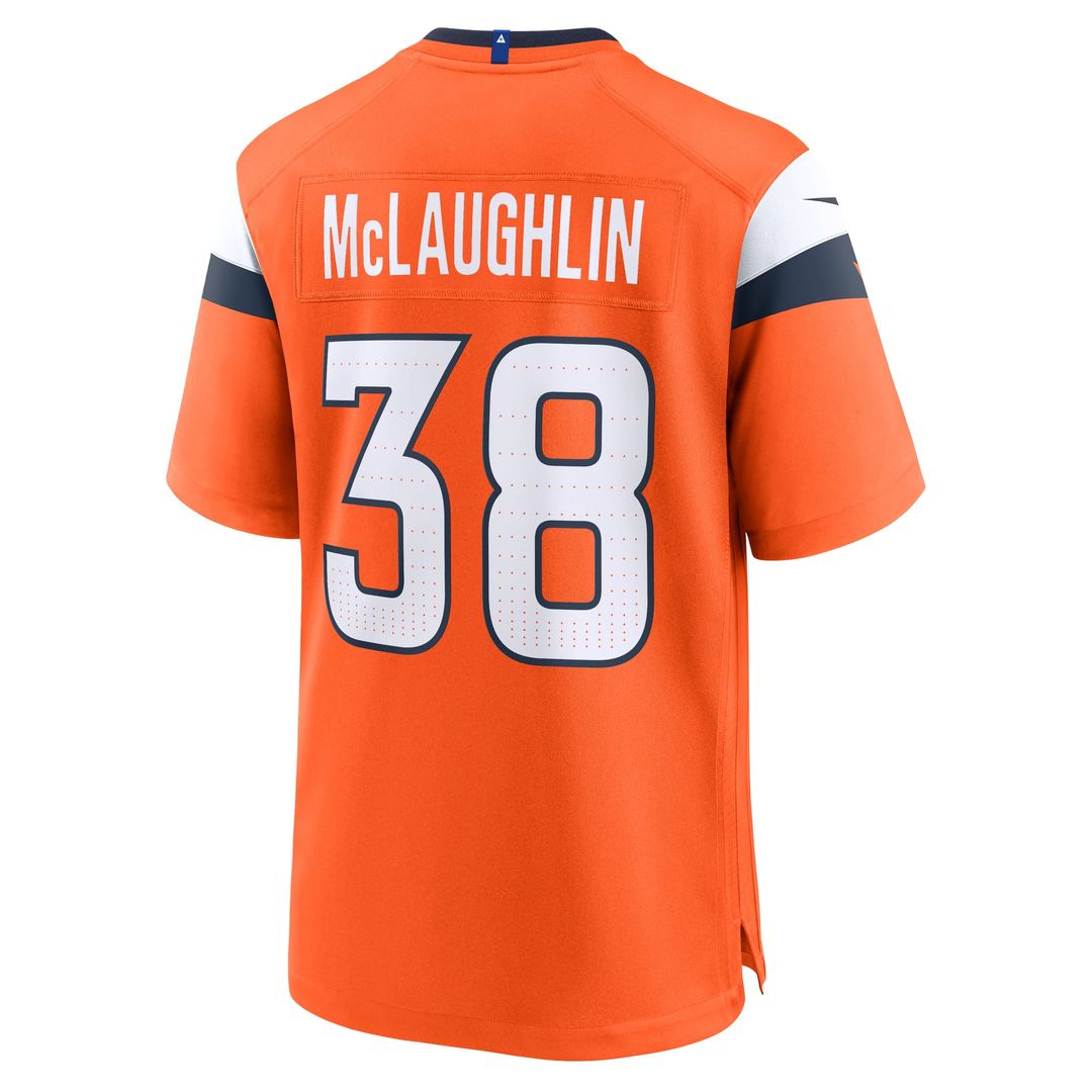 Men's Denver Broncos Jaleel McLaughlin Nike  White Game Jersey