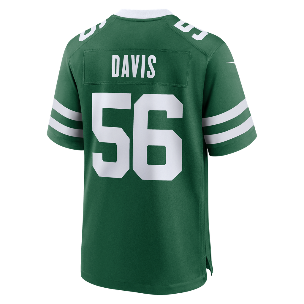 Men's New York Jets Demario Davis Nike Legacy Green Team Game Jersey