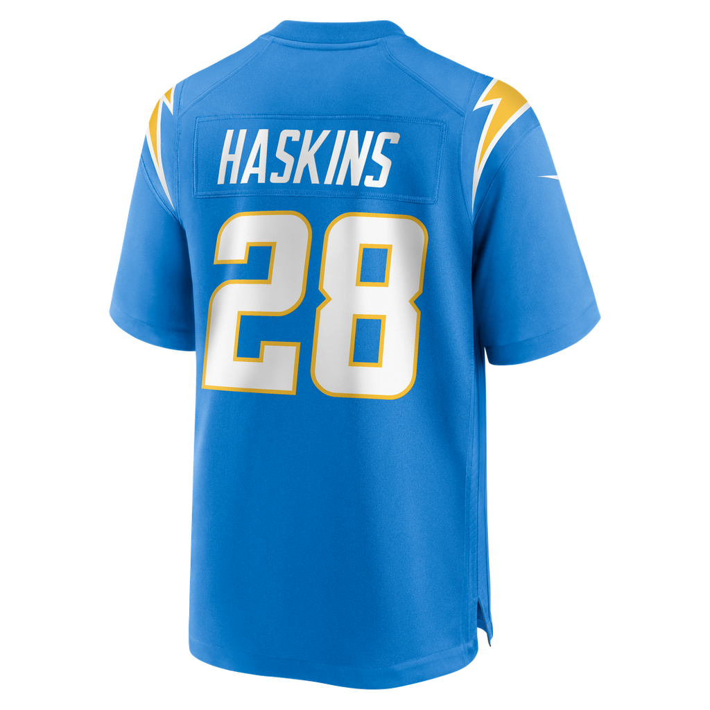 Men's Los Angeles Chargers Hassan Haskins Nike  Powder Blue Team Game Jersey
