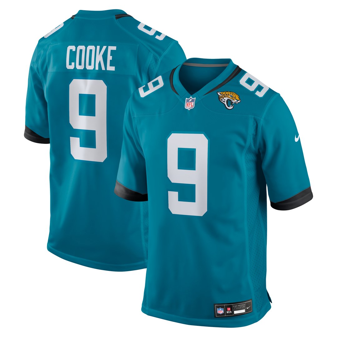 Men's Jacksonville Jaguars Logan Cooke Nike Teal Game Jersey