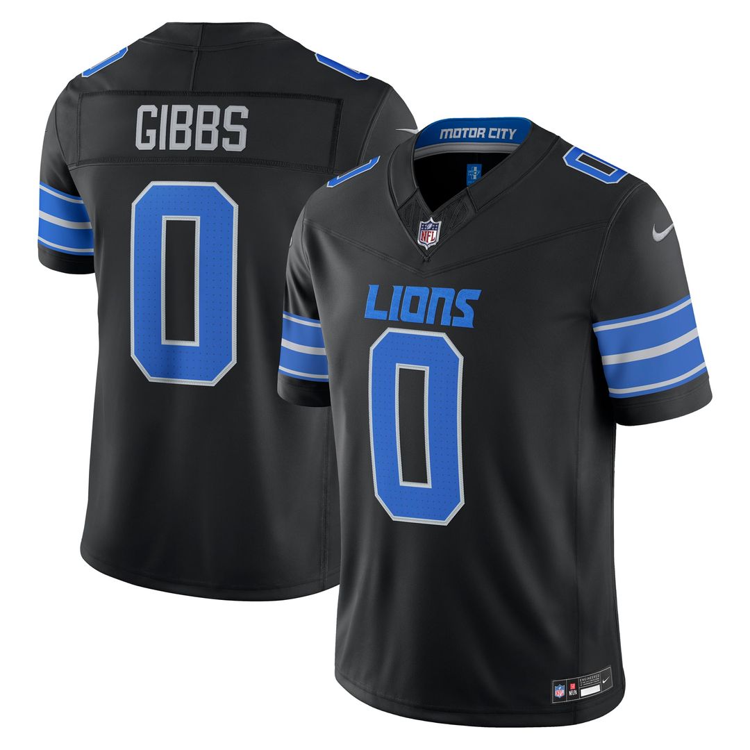 Men's Detroit Lions Jahmyr Gibbs Nike White Vapor F.U.S.E. Stitched Limited Jersey