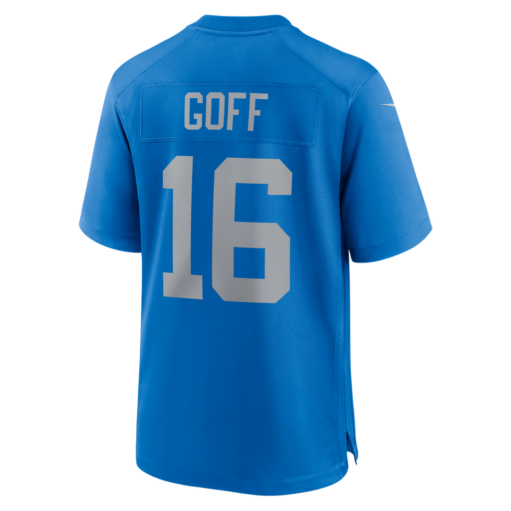 Men's Detroit Lions Jared Goff Nike  Blue Alternate Game Jersey