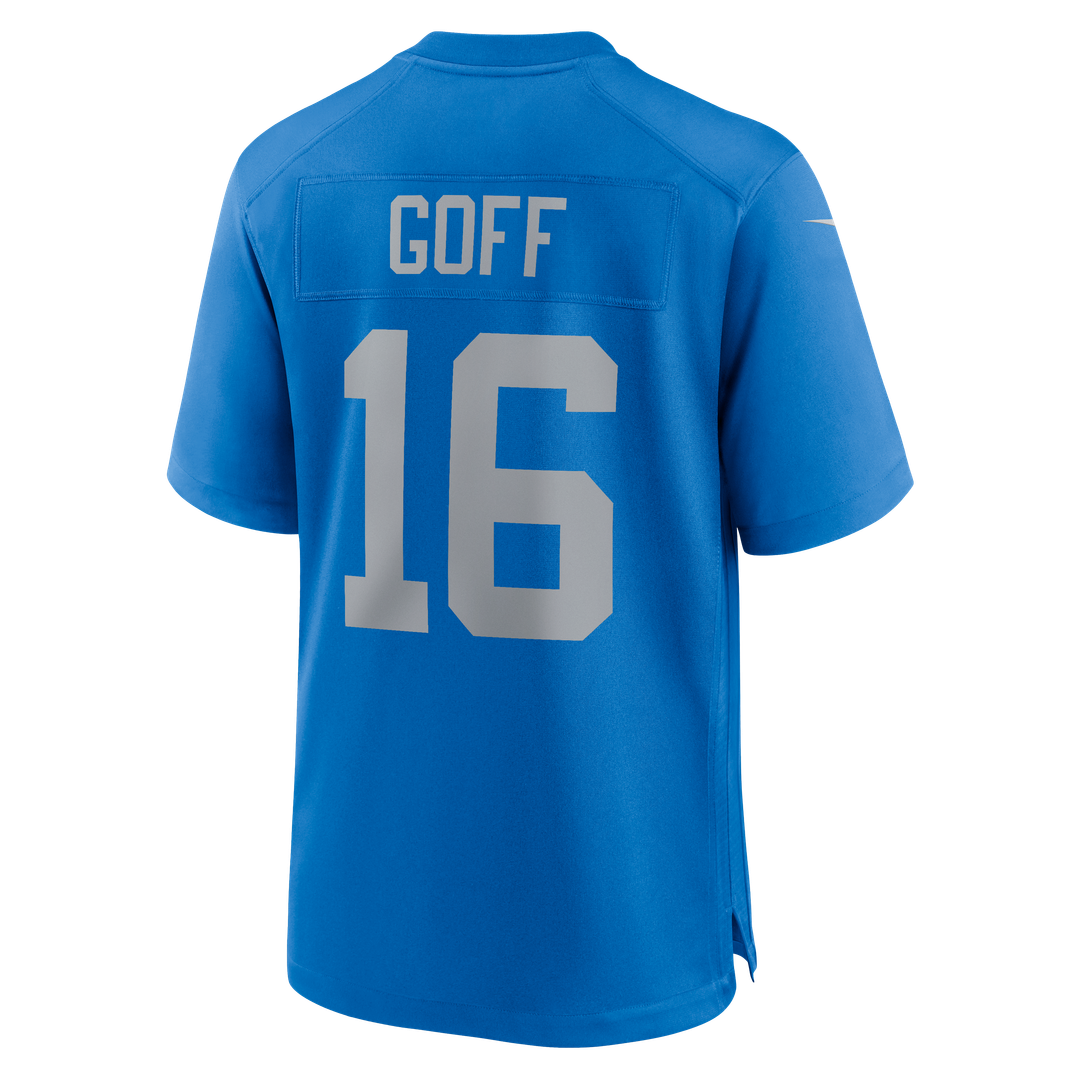 Men's Detroit Lions Jared Goff Nike  Blue Alternate Game Jersey