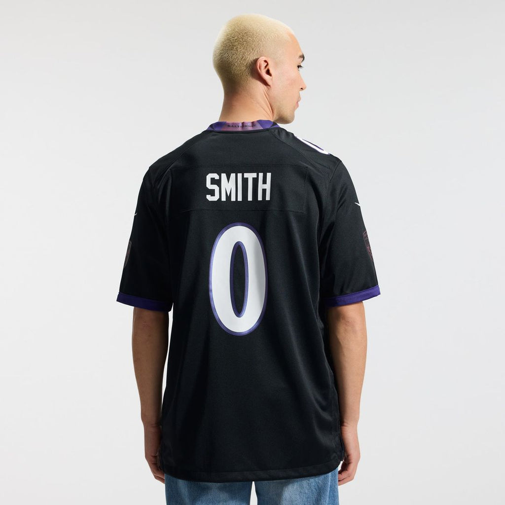 Men's Baltimore Ravens Roquan Smith Nike Purple Alternate Game Jersey