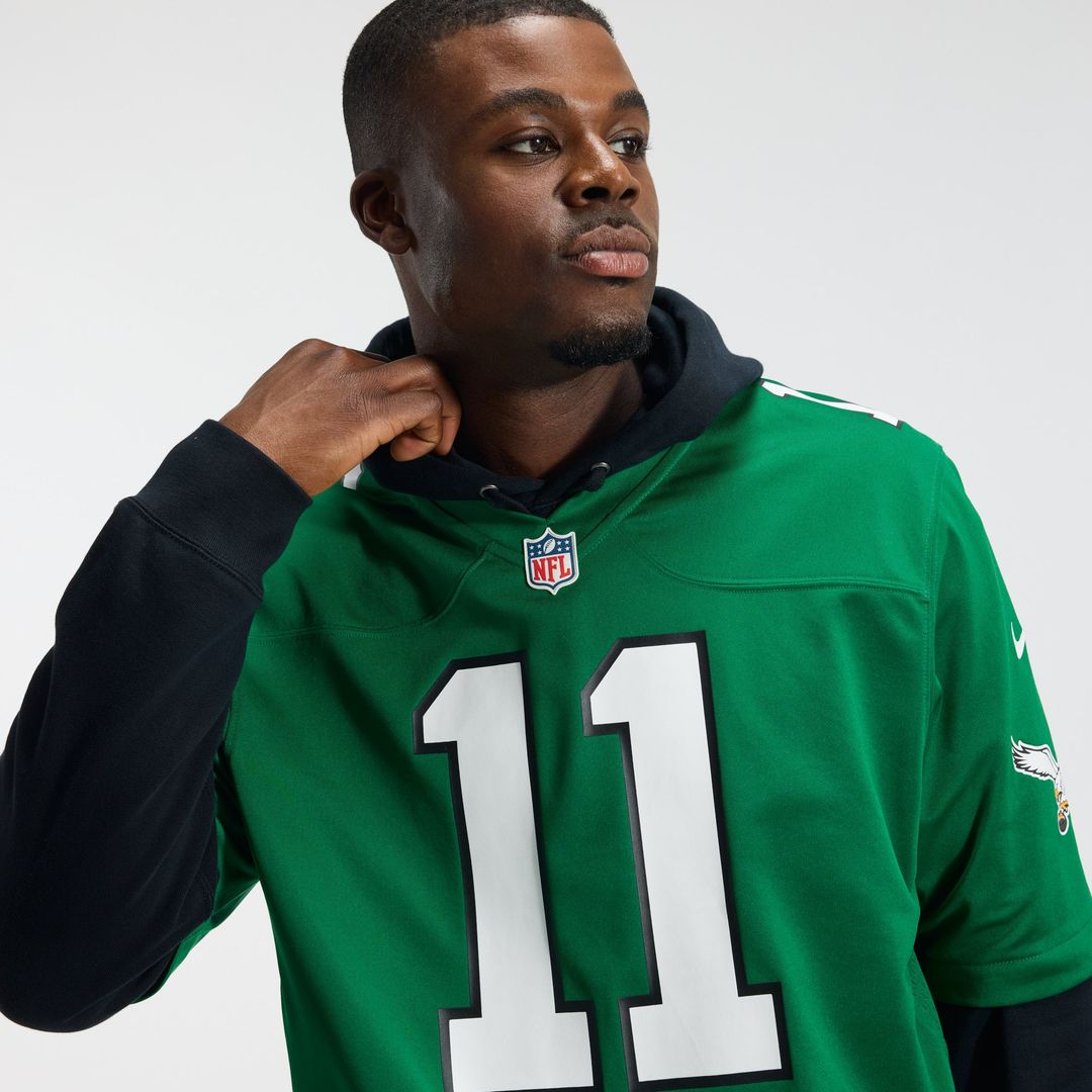 Men's Philadelphia Eagles A.J. Brown Nike Kelly Green Alternate Game Player Jersey