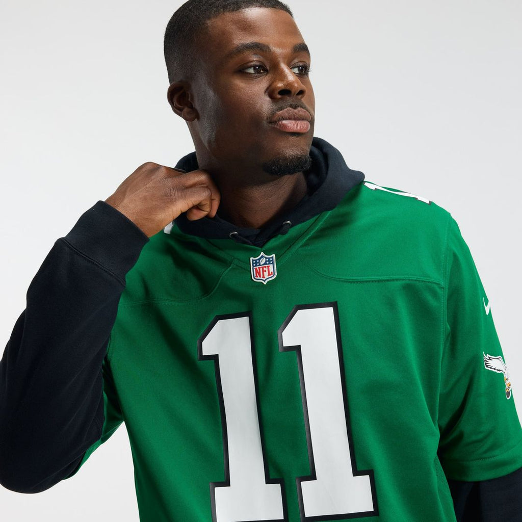 Men's Philadelphia Eagles A.J. Brown Nike Midnight Green Team Game Jersey
