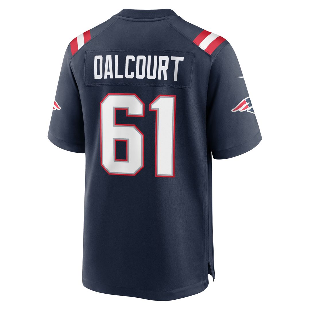 Men's New England Patriots Darrian Dalcourt Nike Navy Team Game Jersey