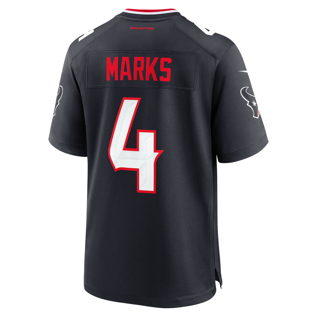 Men's Houston Texans Woody Marks Nike  Navy Team Game Jersey