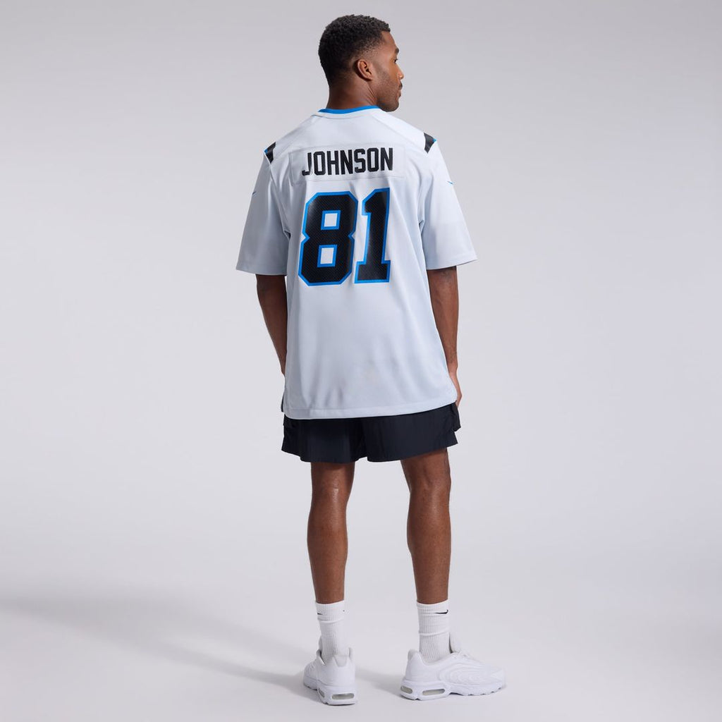 Men's Detroit Lions Calvin Johnson Nike Silver 2026 Rivalries Collection Game Jersey