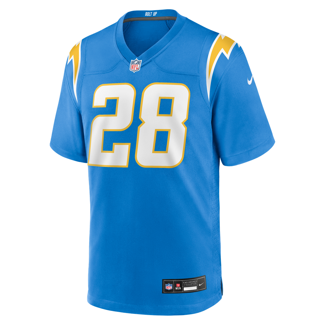 Men's Los Angeles Chargers Isaiah Spiller Nike Powder Blue Game Jersey