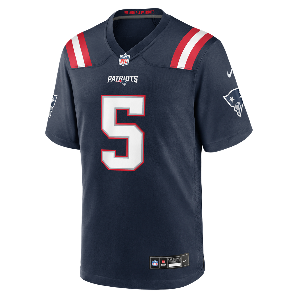 Men's New England Patriots Dre'Mont Jones Nike Navy Team Game Jersey