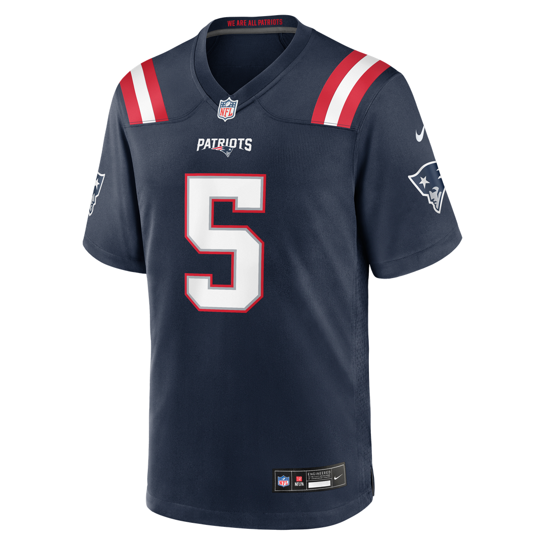 Men's New England Patriots Dre'Mont Jones Nike Navy Team Game Jersey