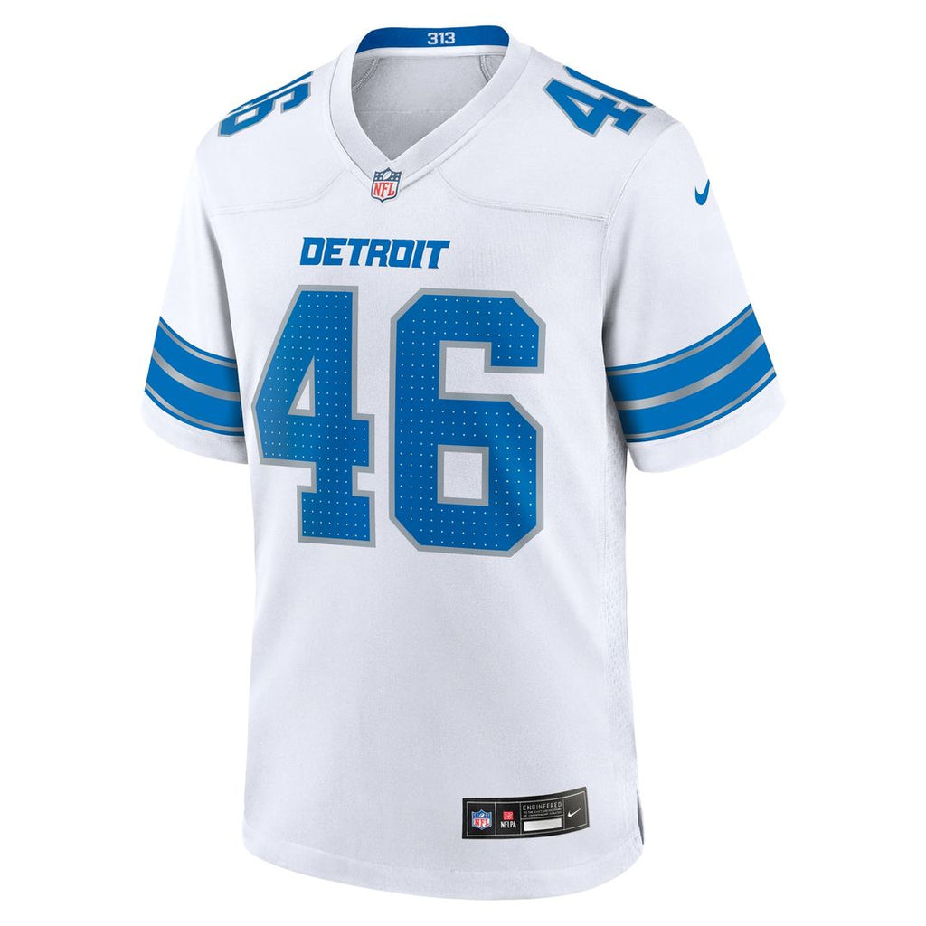 Men's Detroit Lions Jack Campbell Nike Black 2nd Alternate Game Jersey