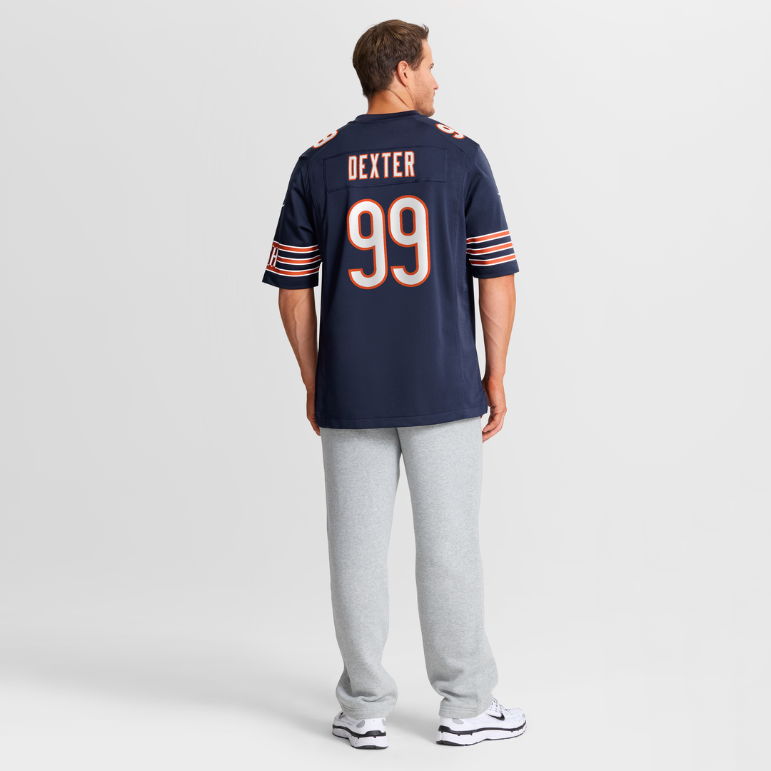 Men's Chicago Bears Gervon Dexter Sr Nike  Navy Team Game Jersey