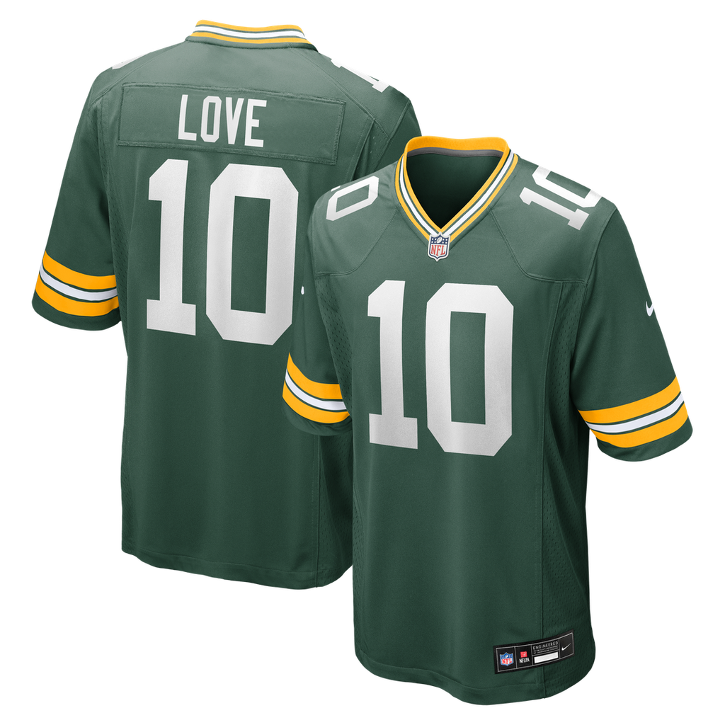 Men's Green Bay Packers Jordan Love Nike Green Player Game Jersey