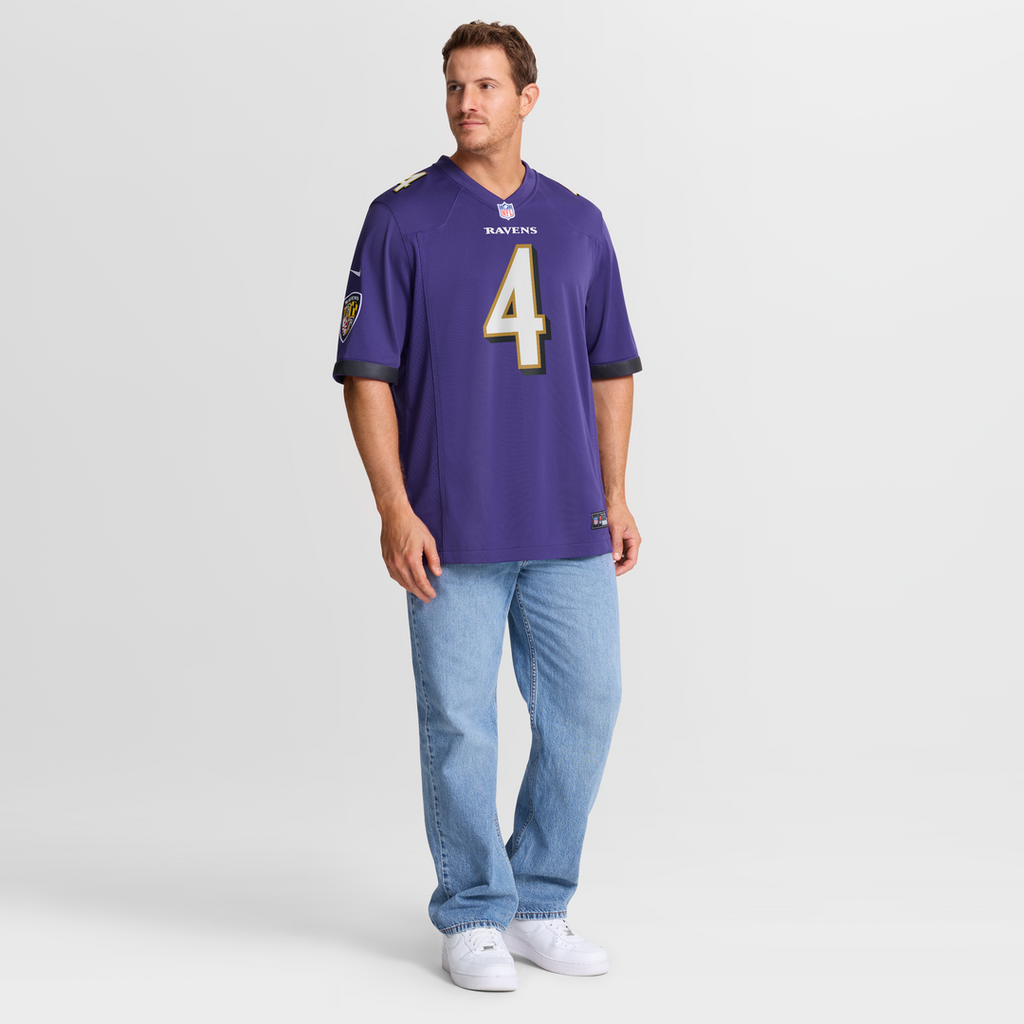 Men's Baltimore Ravens Zay Flowers Nike Purple  Game Jersey