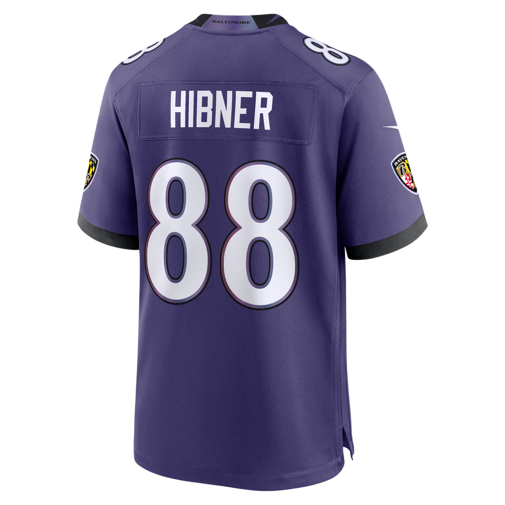 Men's Baltimore Ravens Matthew Hibner Nike Purple Team Game Jersey