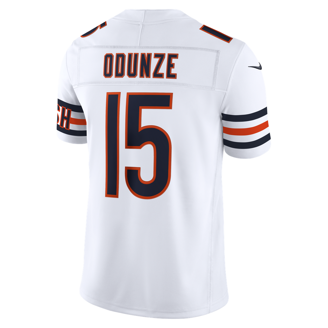 Men's Chicago Bears Rome Odunze Nike White Vapor F.U.S.E. Stitched Limited Jersey