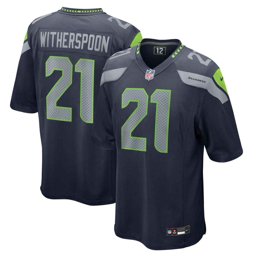 Men's Seattle Seahawks Devon Witherspoon Nike  College Navy  Game Jersey