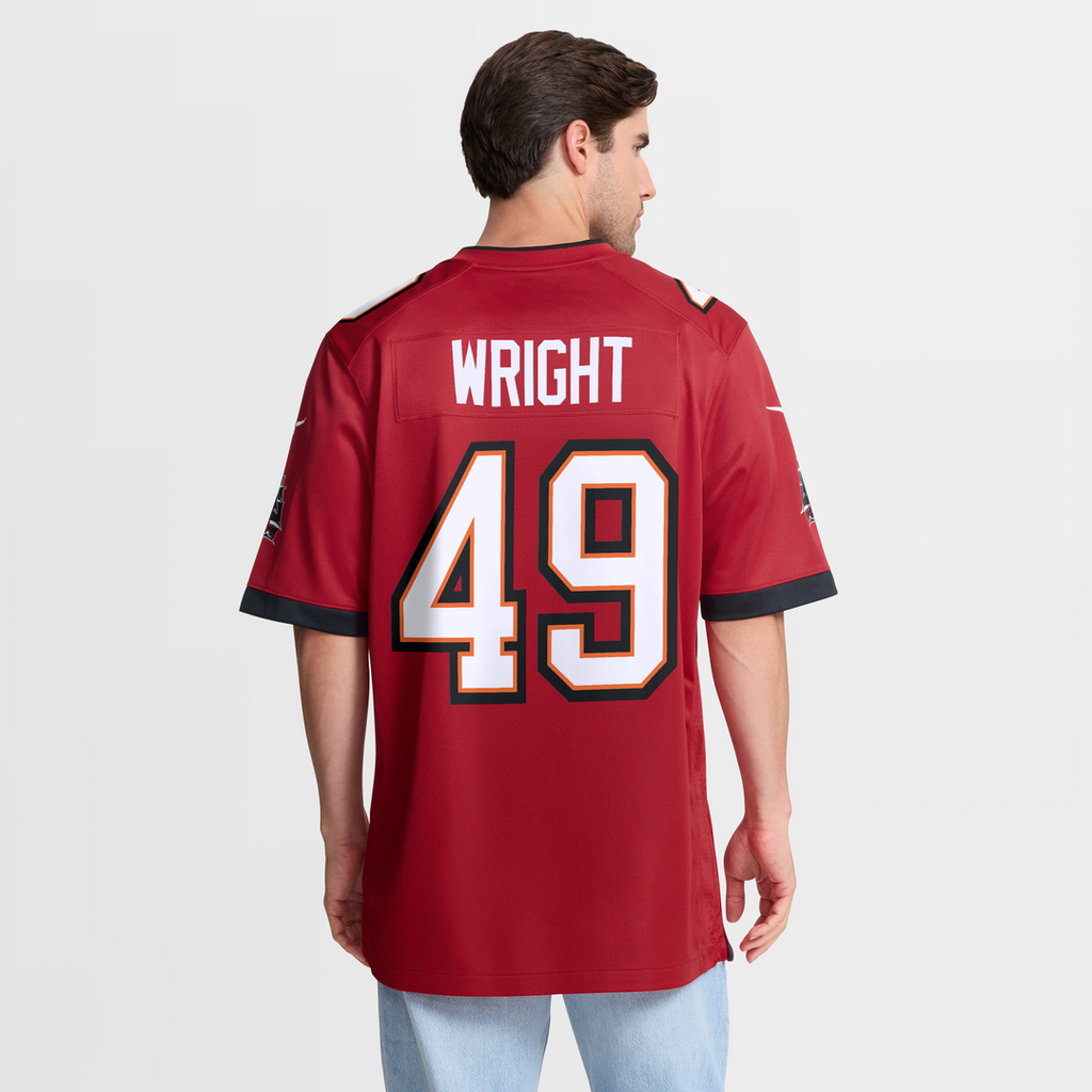 Men's Tampa Bay Buccaneers Owen Wright Nike  Red Team  Game Jersey