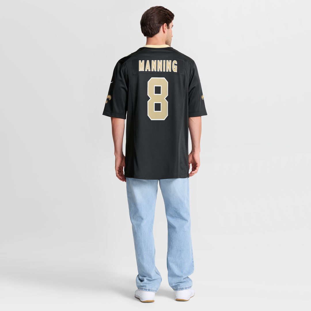 Men's New Orleans Saints Archie Manning Nike Black Game Retired Player Jersey