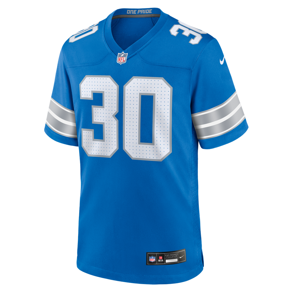 Men's Detroit Lions Khalil Dorsey Nike  Blue Team Game Jersey