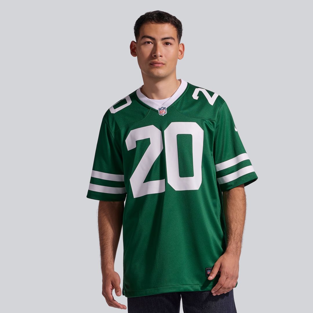 Men's New York Jets Breece Hall Nike Legacy Green Game Jersey