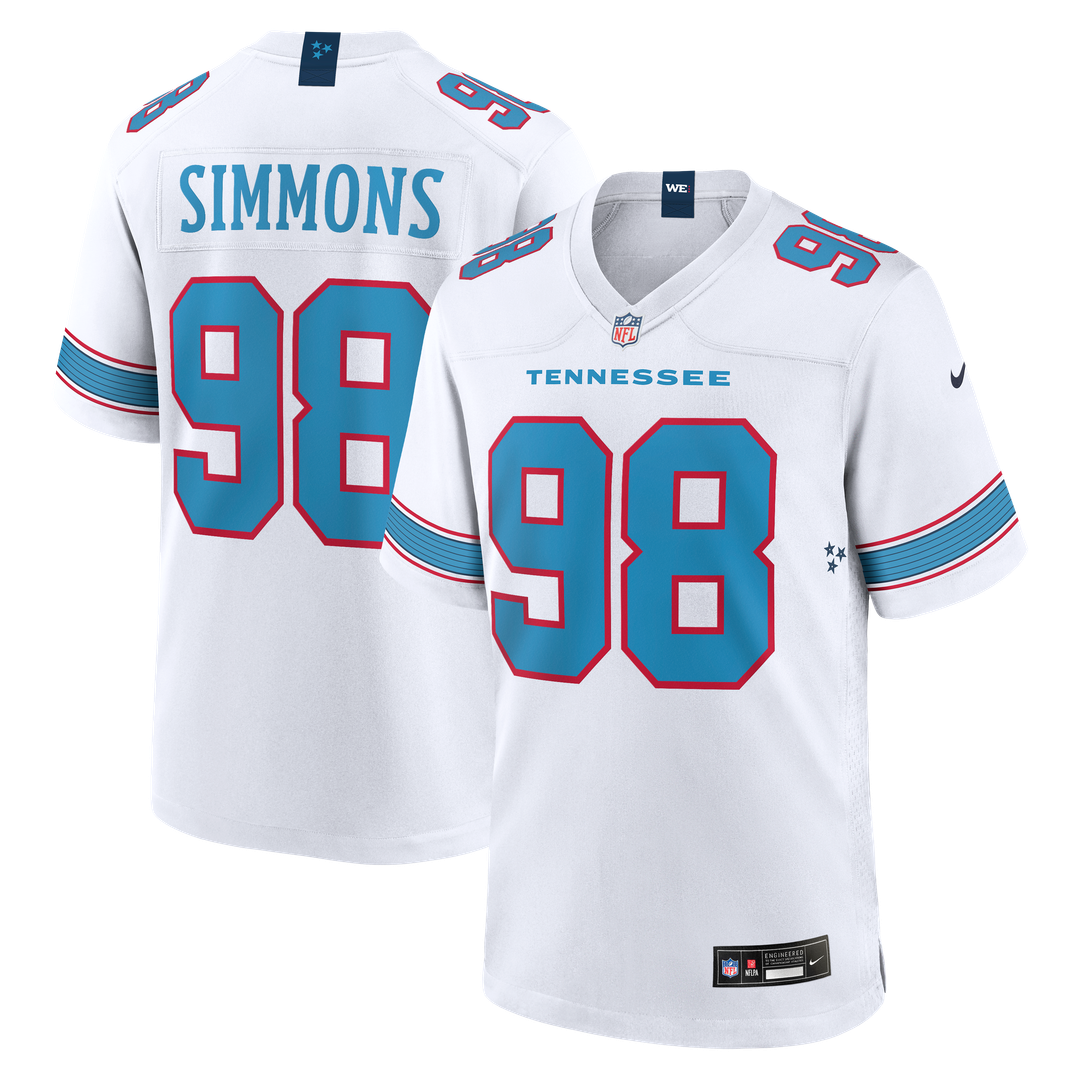 Men's Tennessee Titans Jeffery Simmons Nike Light Blue Game Jersey