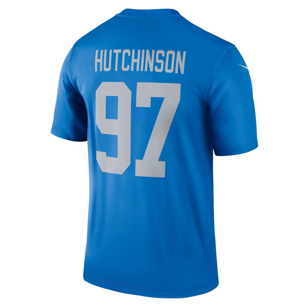 Men's Detroit Lions Aidan Hutchinson Nike Blue Legend Player Performance Top
