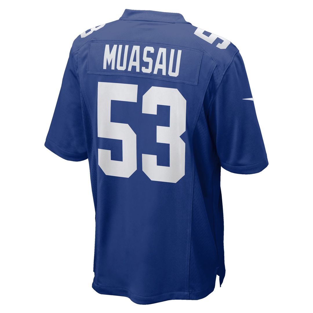 Men's New York Giants Darius Muasau Nike  Royal Team Game Jersey