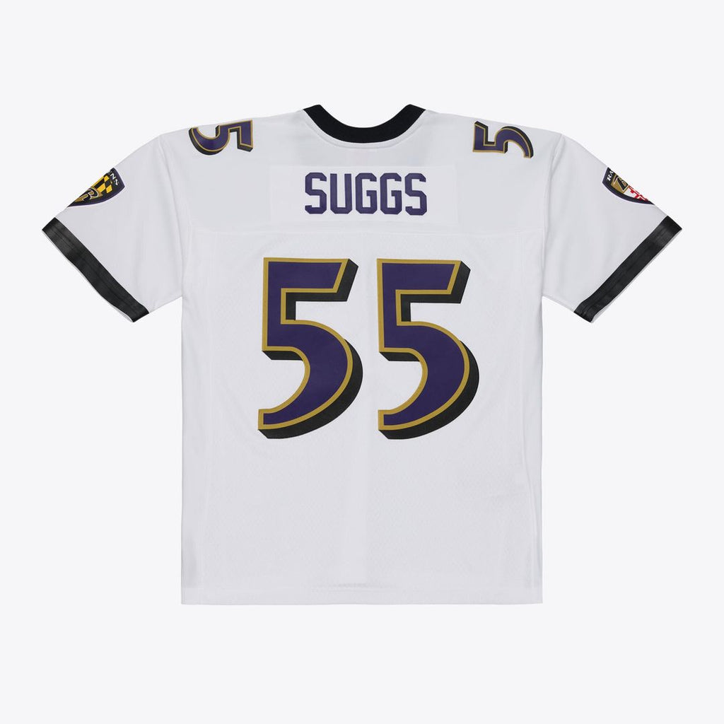 Men's Baltimore Ravens Terrell Suggs Mitchell & Ness White 2003 Legacy Replica Player Jersey