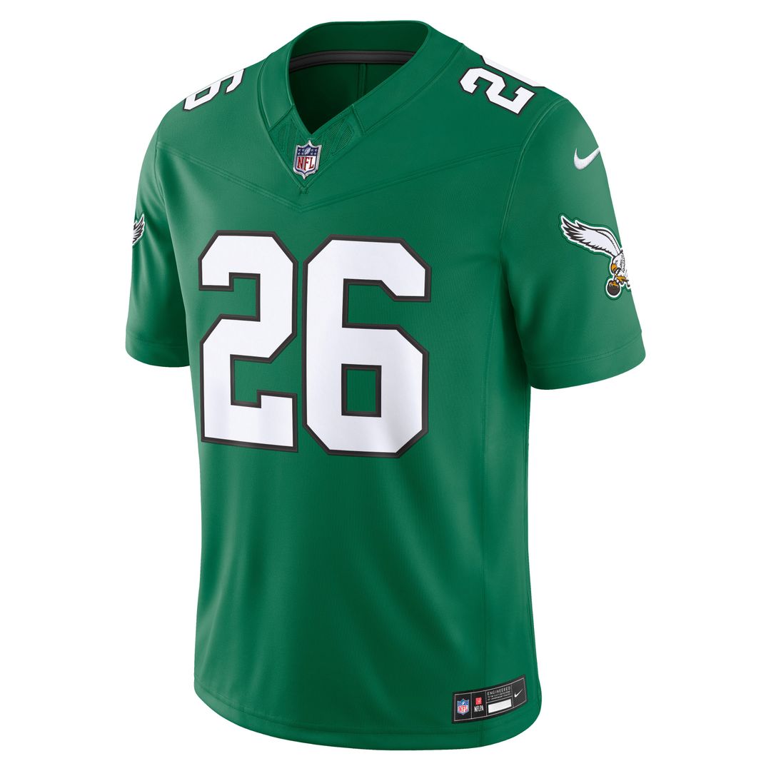 Men's Philadelphia Eagles Saquon Barkley Nike Black Alternate Vapor F.U.S.E. Stitched Limited Jersey