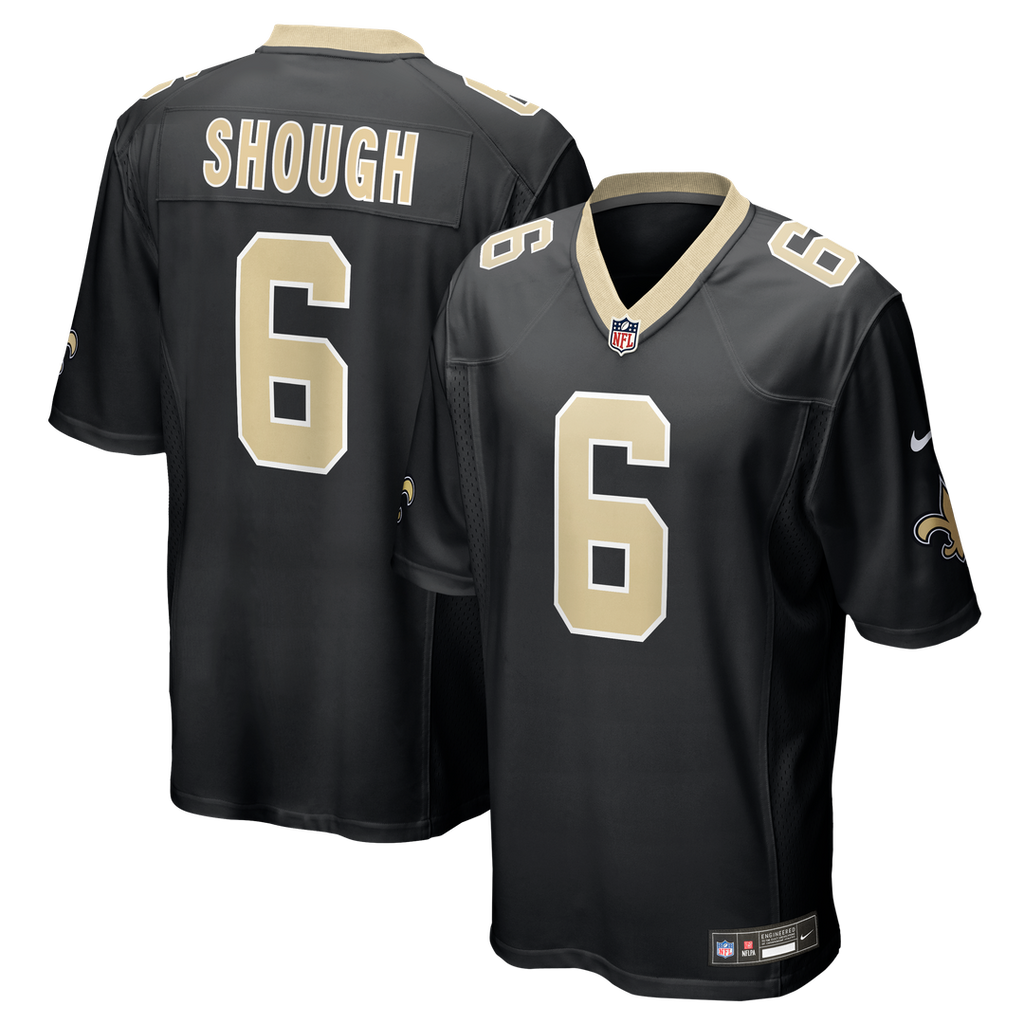 Men's New Orleans Saints Tyler Shough Nike Black Game Jersey