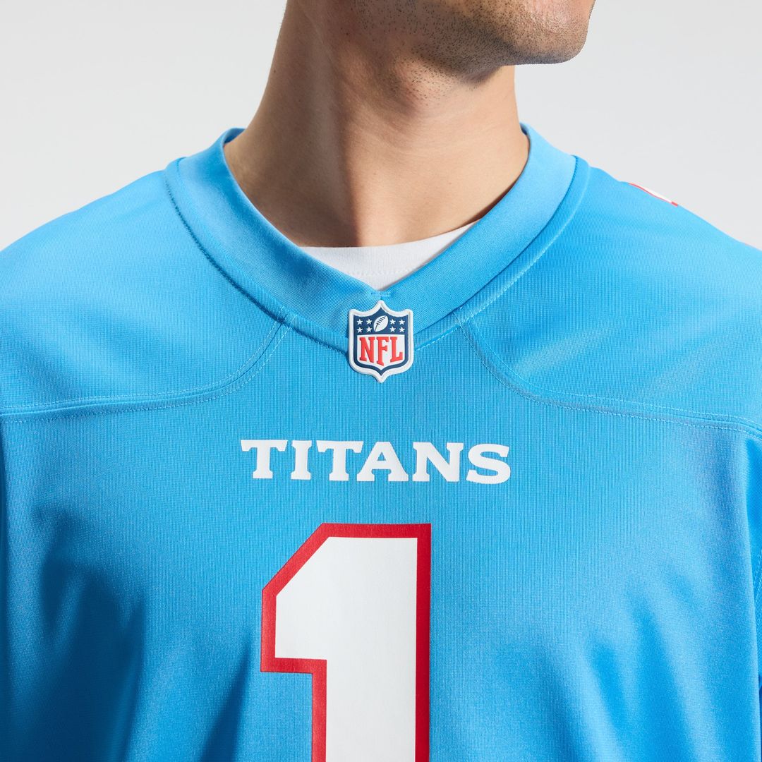 Men's Tennessee Titans Cameron Ward Nike Light Blue Game Jersey